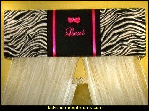 Hot Pink Zebra Print Canopy