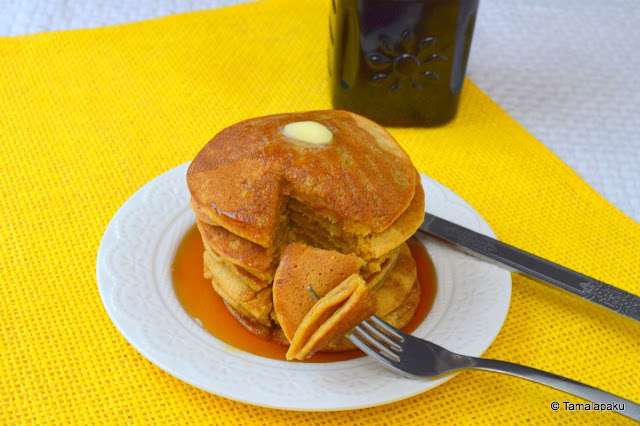 Eggless Pumpkin Spice Pancakes