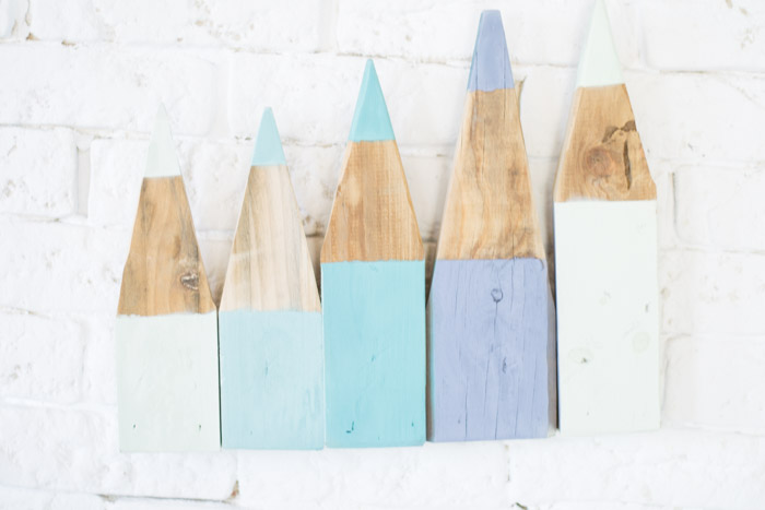 Perchero lápices madera diy