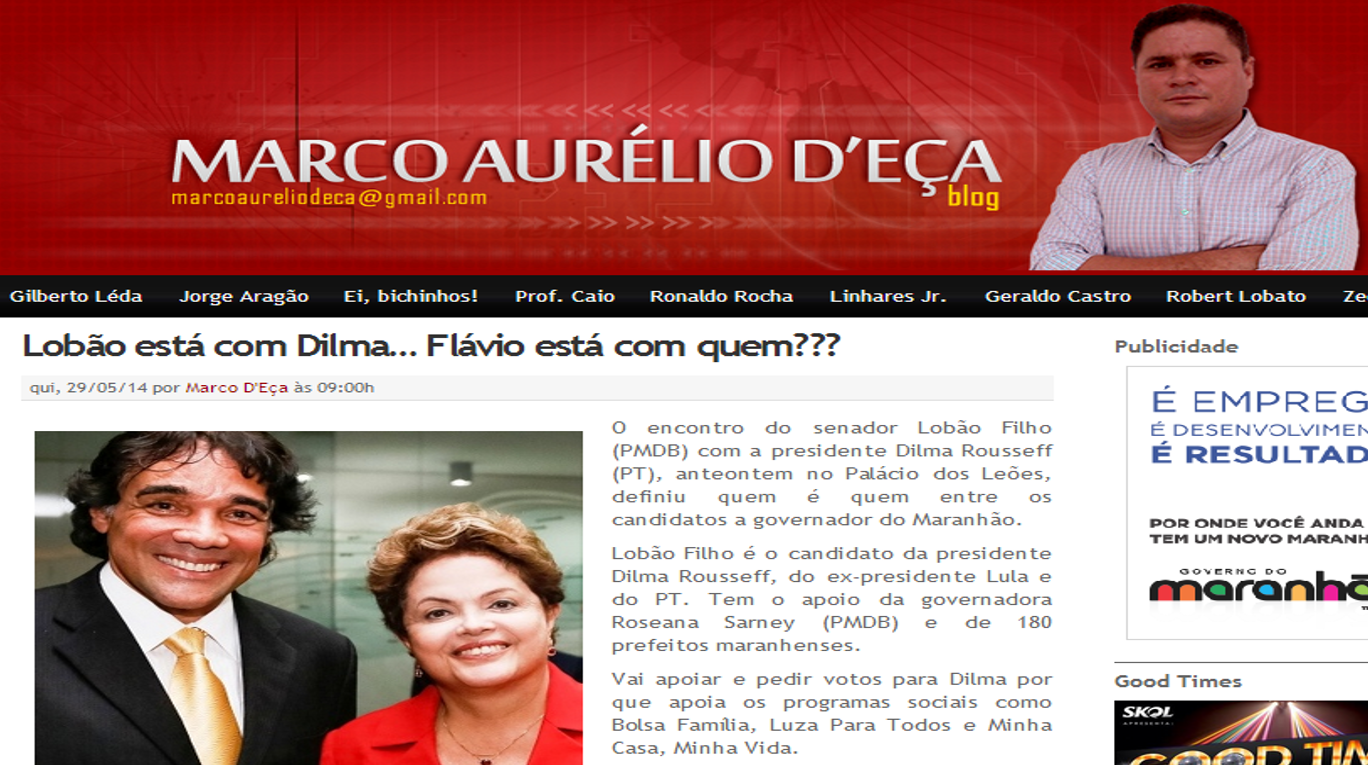 Edinho Bilhão está com Dilma, Flávio Dino está com o povo fazendo Diálogos pelo Maranhão.