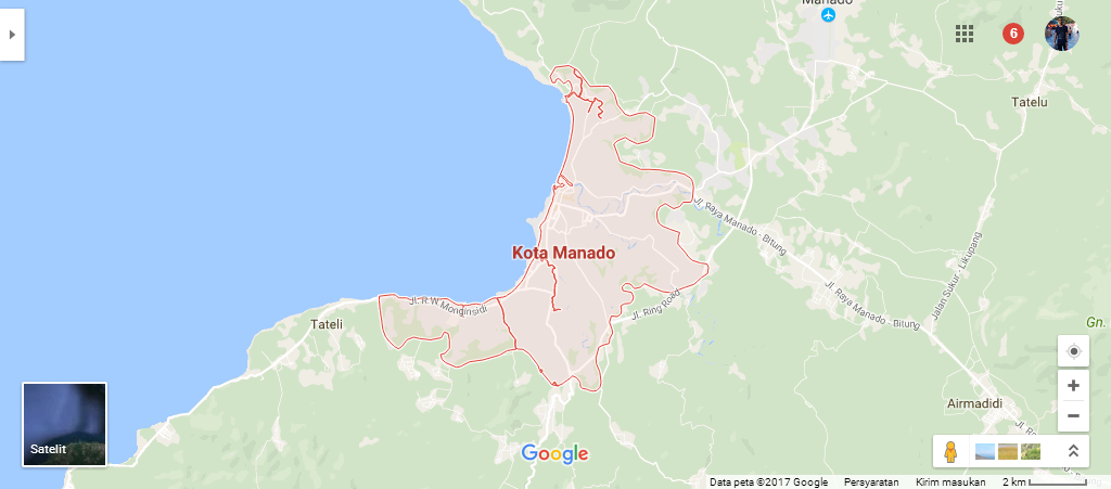 Peta Kecamatan Kota Manado Mino Gambar