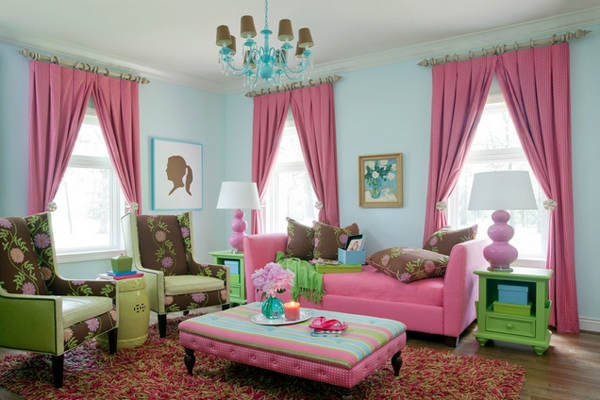 Desain Ruang Tamu Pink Cantik Rancangan Rumah Minimalis Desain Ruang Tamu Pink Cantik