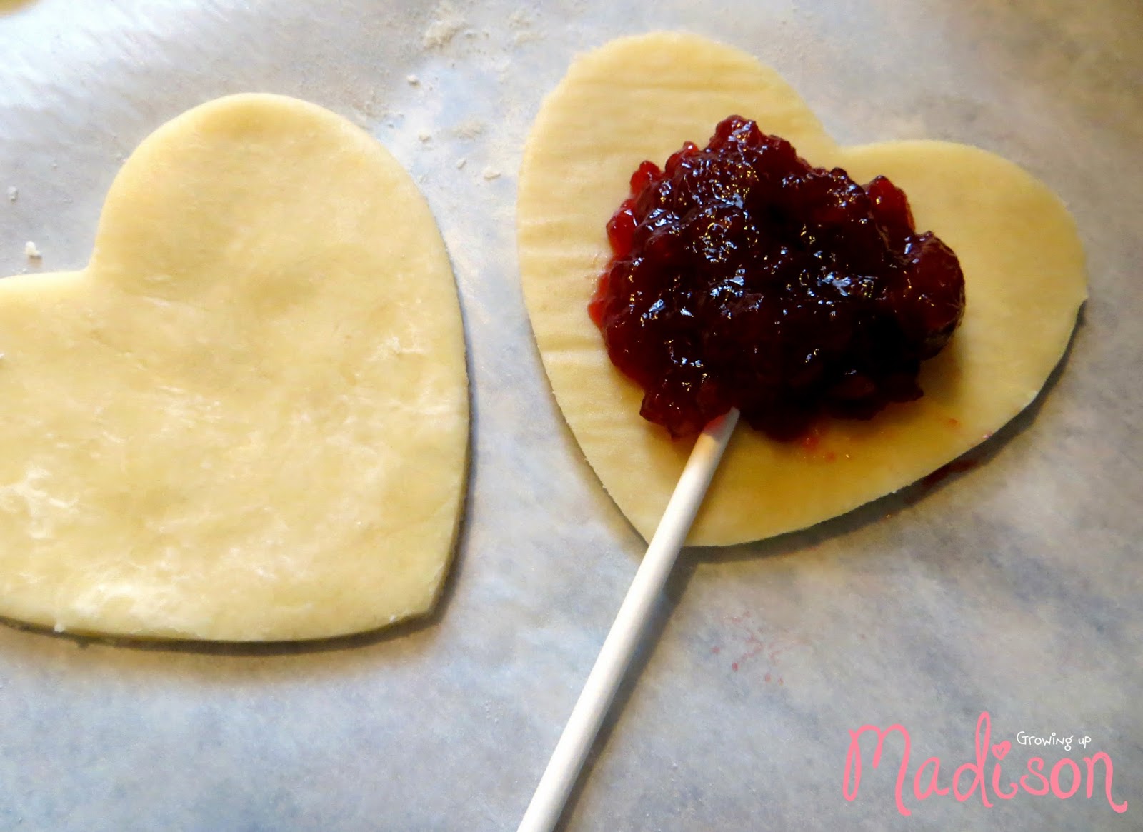 Cherry Pie Heart Pops