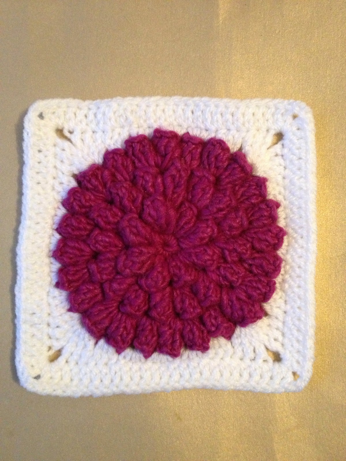365 Granny Squares Project Popcorn flower.....