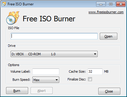 ISO檔燒錄光碟軟體：Free ISO Burner Portable 免安裝版下載