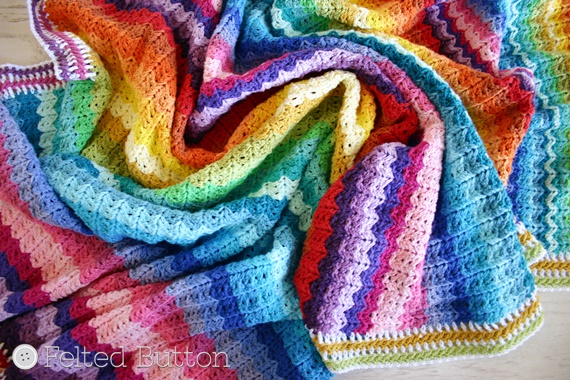Illuminations Blanket Free Crochet Pattern by Felted Button