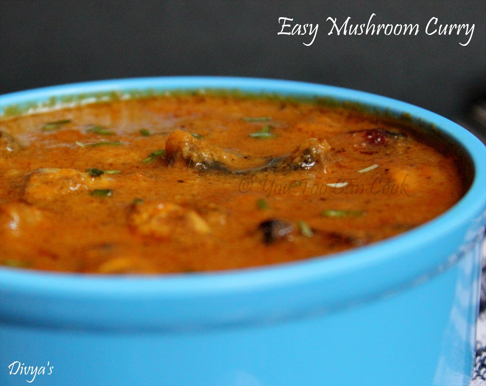 Easy Mushroom Curry / Mushroom Kulambu You Too Can Cook