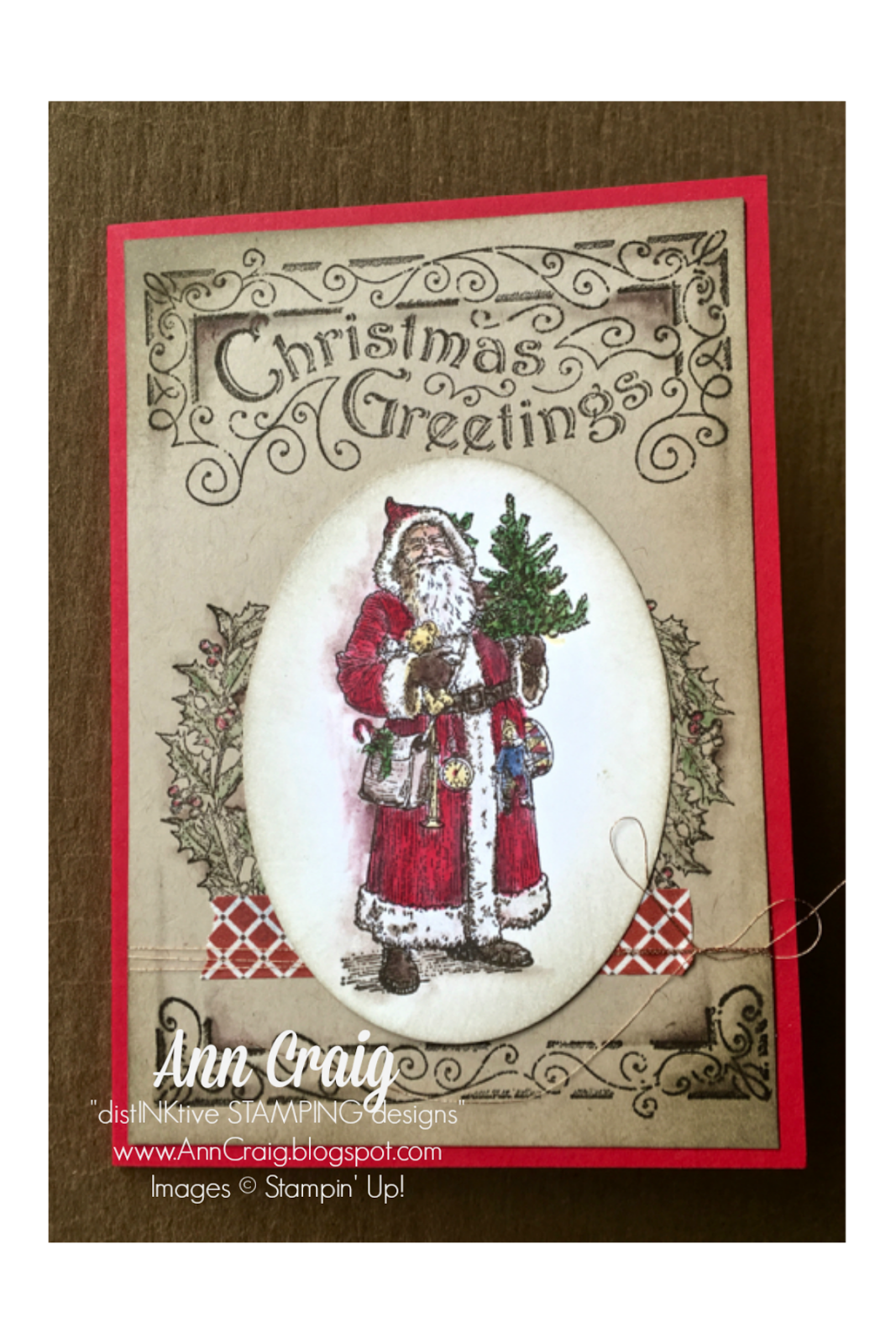 distINKtive STAMPING designs : Traditional Father Christmas Card