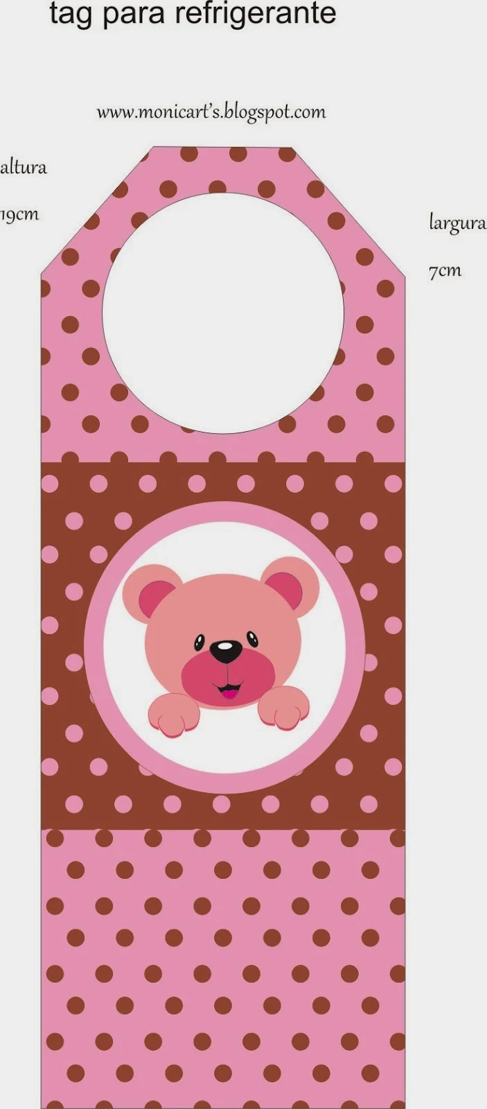  Pink Bear, Free Printable Tags.