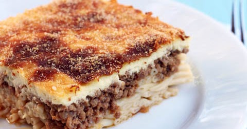Pastitsio - baked pasta with meat and creamy bechamel / cookmegreek