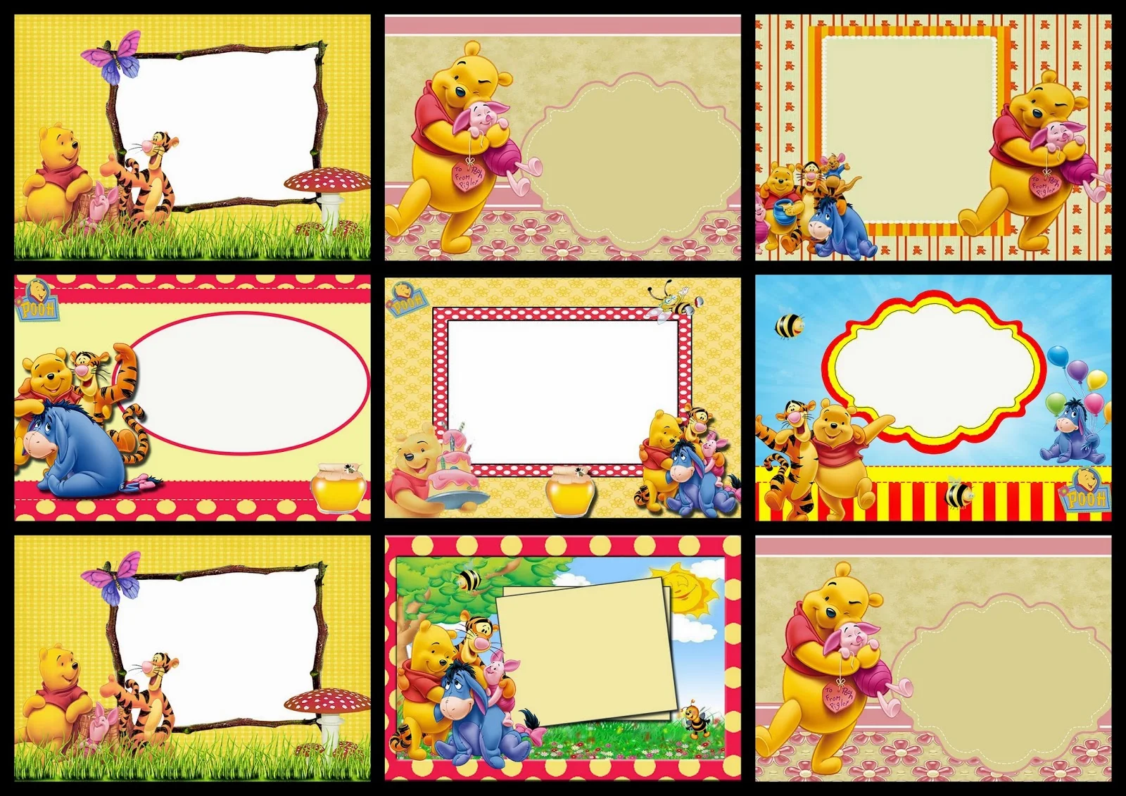 Fiesta de Winnie the Pooh: Invitaciones para Imprimir Gratis.
