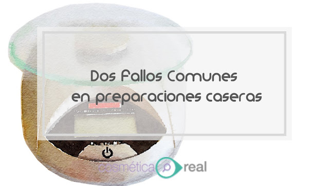 Dos fallos comunes al realizar una preparacion casera.