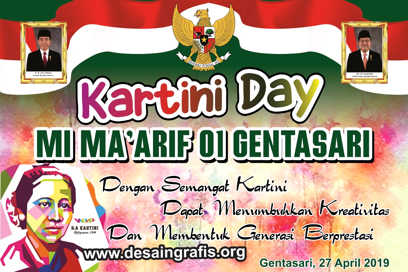 Desain Banner Spanduk Hari Kartini cdr Terbaru Kumpulan
