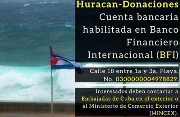 BFI habilita cuenta para donaciones solidarias tras paso de Irma