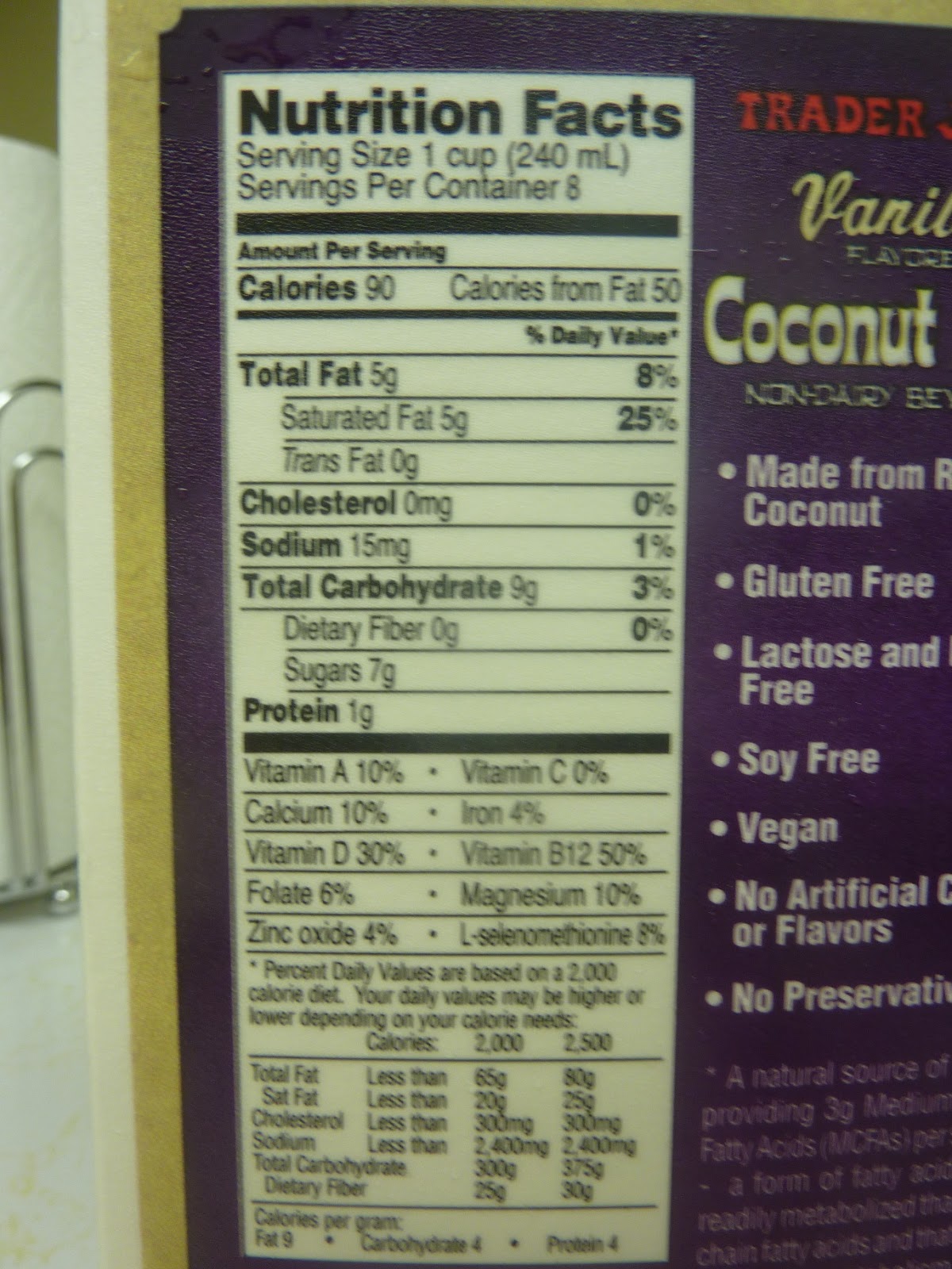 Trader Joe S Organic 2 Milk Nutrition Facts Blog Dandk