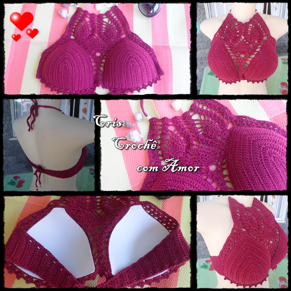Cris Crochê com Amor: TOP CROPPED FRENTE ÚNICA PASSO A PASSO