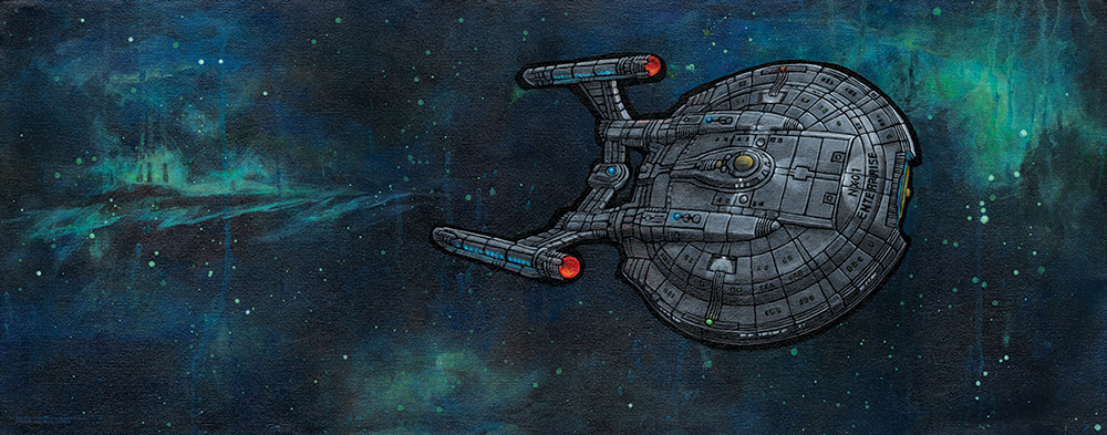 The Trek Collective Painting Starships With Bye Bye Robot S Charity Wood