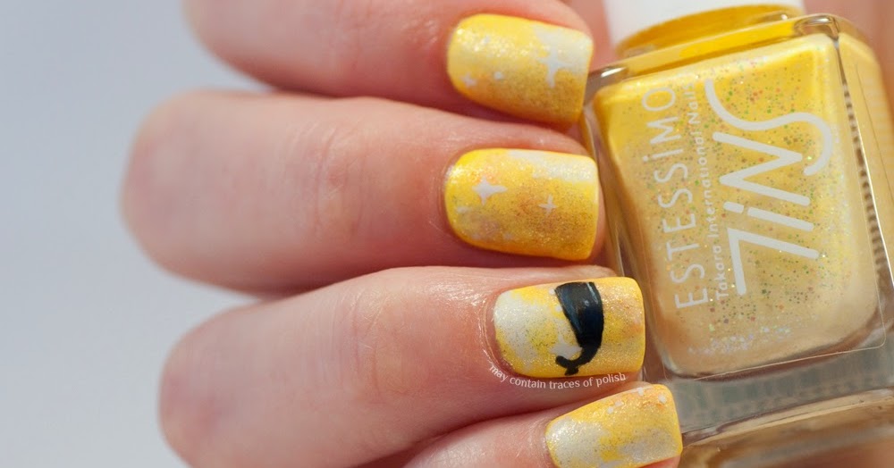 Hitchhiker's guide to the galaxy nail art - May contain traces of polish