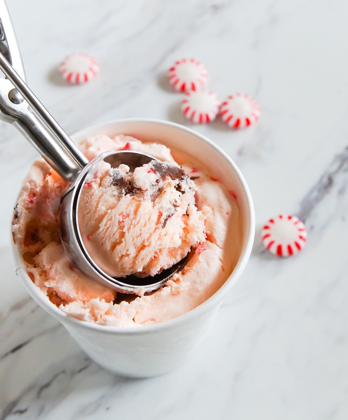 Chocolate-Ribboned Peppermint Ice Cream | bakeat350.net for The Pioneer Woman Food & Friends