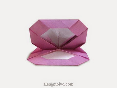 Cách gấp, xếp Hộp phấn trang điểm bằng giấy origami - Video hướng dẫn xếp hình đồ thời trang - How to fold a Makeup box
