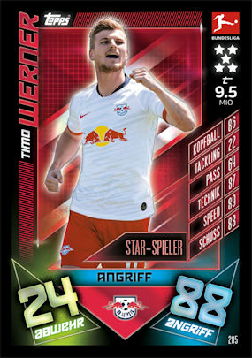 Bundesliga 2019/2020 RB Leipzig Basiskarten Star-Spieler Clubkarte Match Attax 