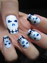 nail skull designs head