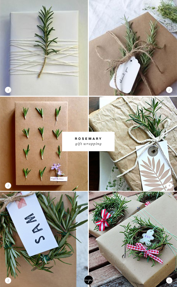 24 ways to decorate with rosemary this holiday | Rosemary gift wrapping