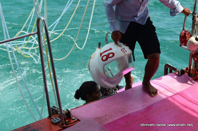 Underwater sea walk at Pattaya coral island - eNidhi India Travel Blog