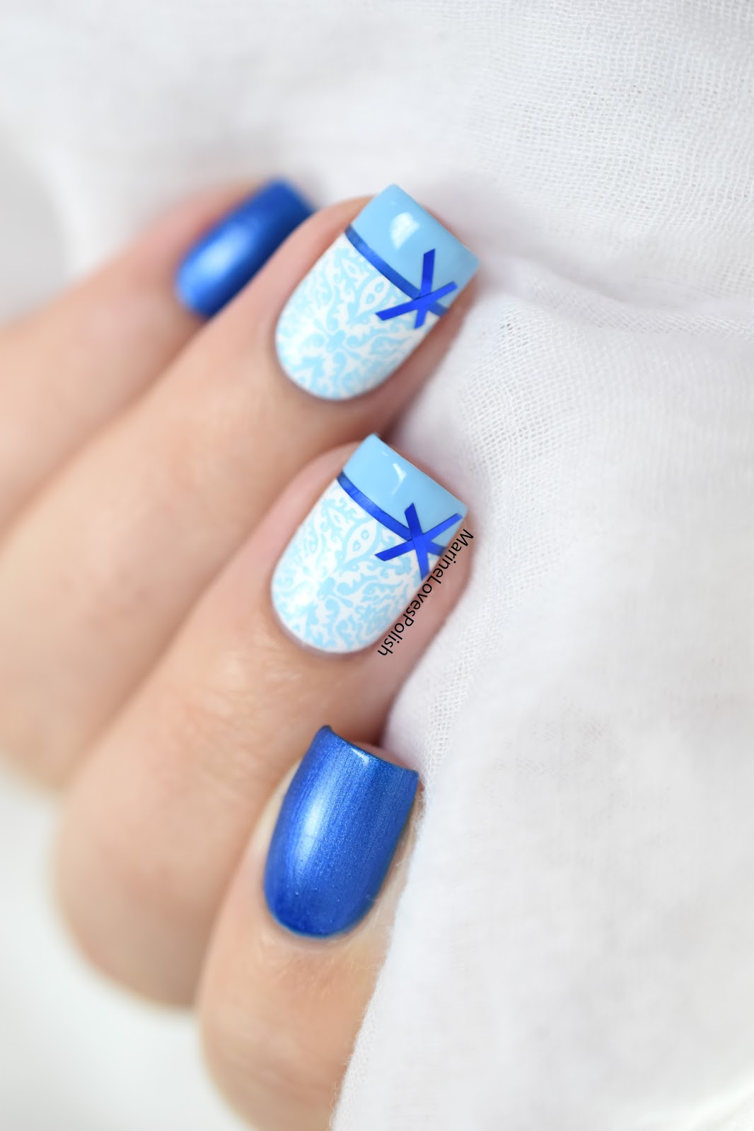 Christmas Wrapping Paper Nail Art [VIDEO TUTORIAL] - Marine Loves Polish and More - Blog 