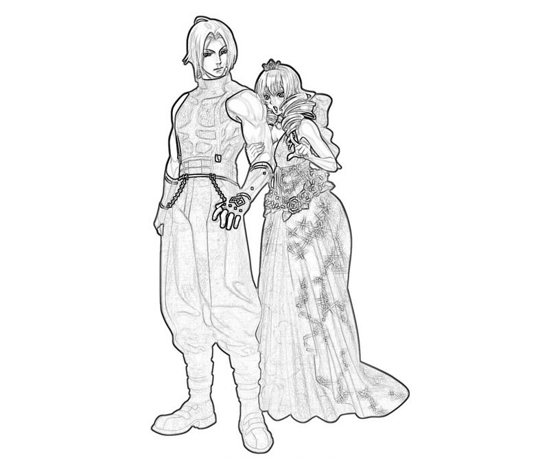 King of Fighters Adelheid Bernstein Couple Coloring Pages title=