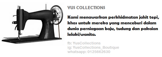Butik Online Yus Collections Menerima Tempahan Servis  