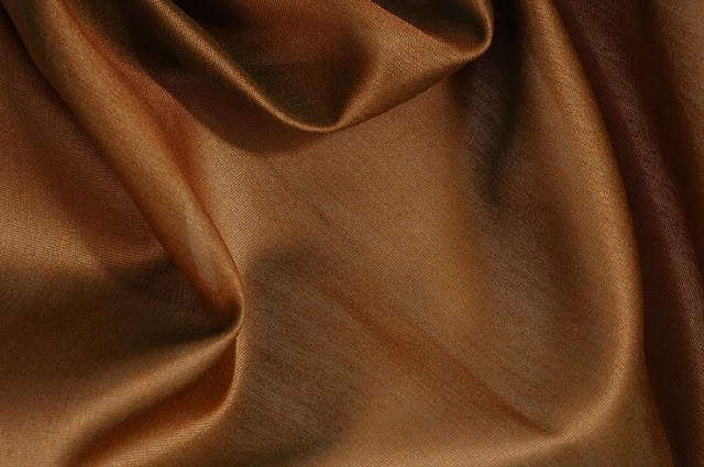 Golden Brown Cotton Silk Fabric