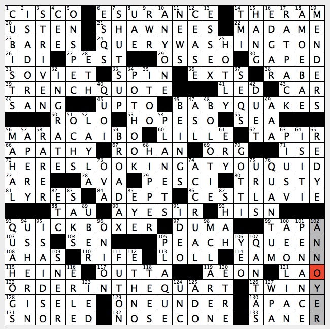 Saturday, June 9, 2018  Diary of a Crossword Fiend