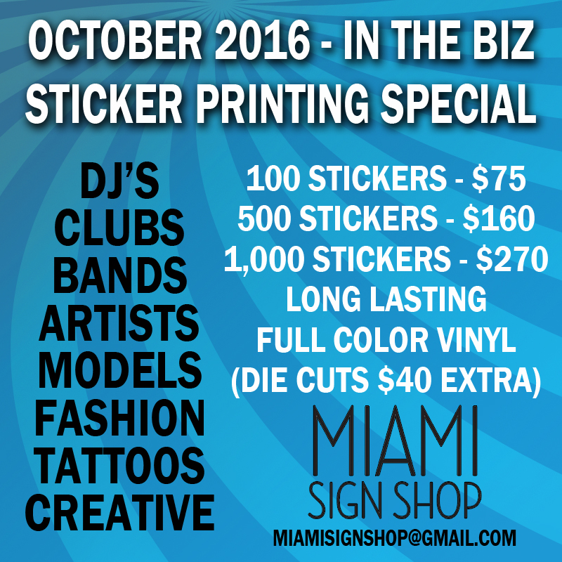 MIAMI SIGN MAKERS Vinyl Sticker Printing & Decals in Miami