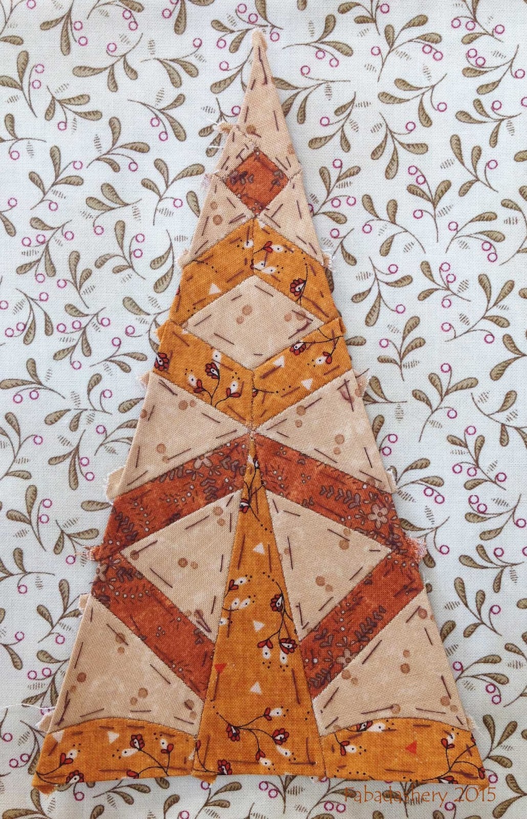 Fabadashery Dear Jane Quilt Border Triangle Block TR7 Norways Fjord