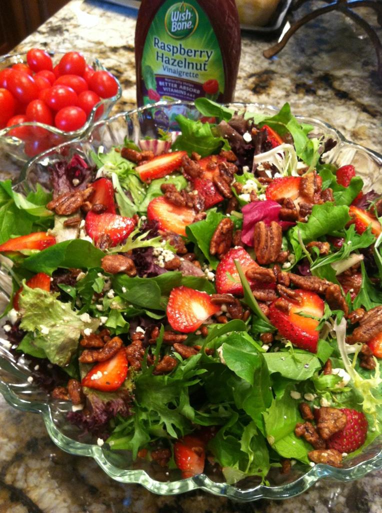 The Ranch Kitchen Strawberry, Feta and Sugared Pecan Salad