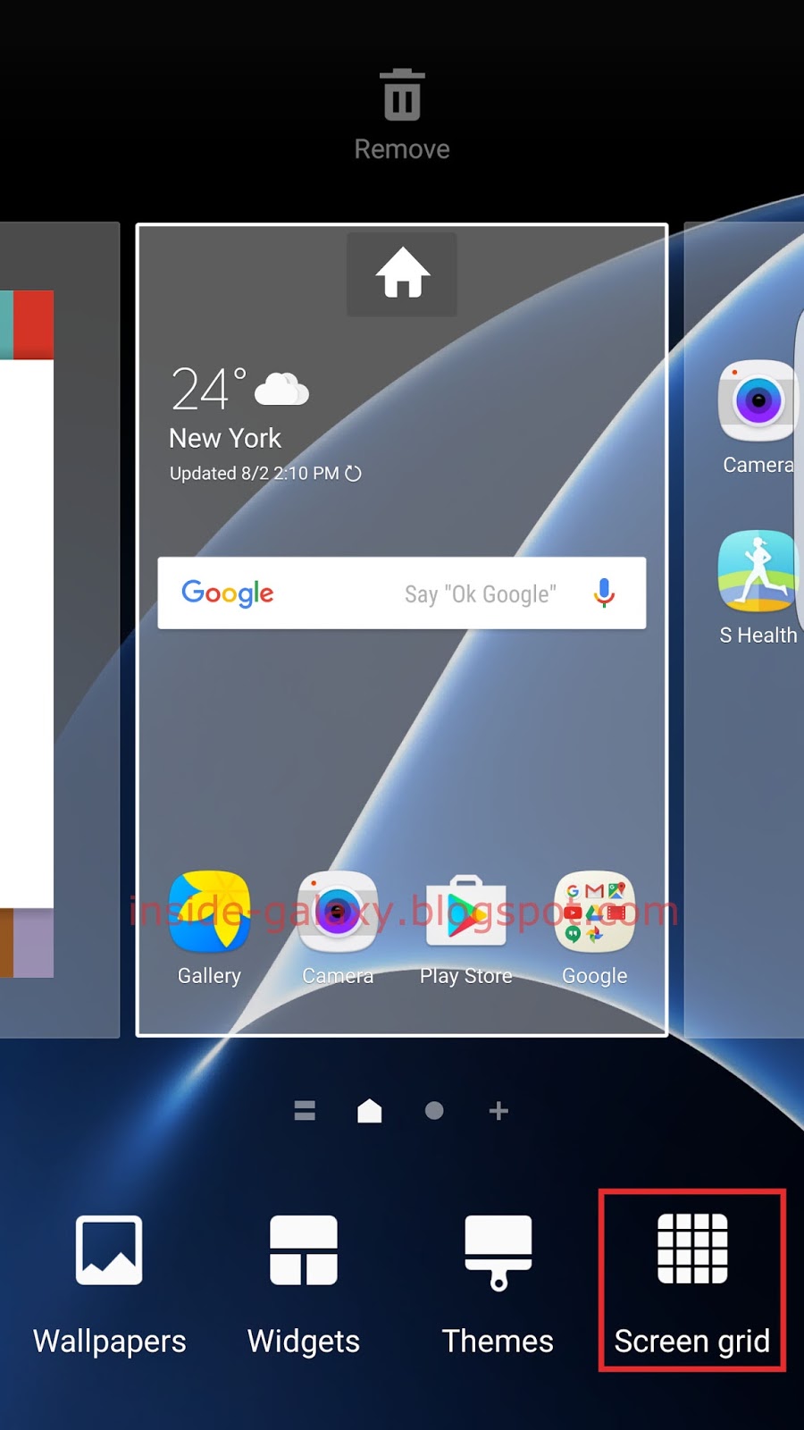 Inside Galaxy Samsung Galaxy S7 Edge How to Change Screen Grid Size