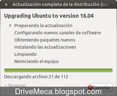 DriveMeca actualizando Linux Ubuntu MATE a Xenial Xerus 16.04 LTS paso a paso DriveMeca actualizando Linux Ubuntu MATE a Xenial Xerus 16.04 LTS paso a paso