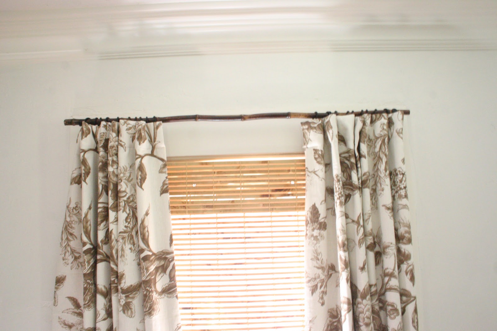 bamboo curtain rods The Gardener's Cottage