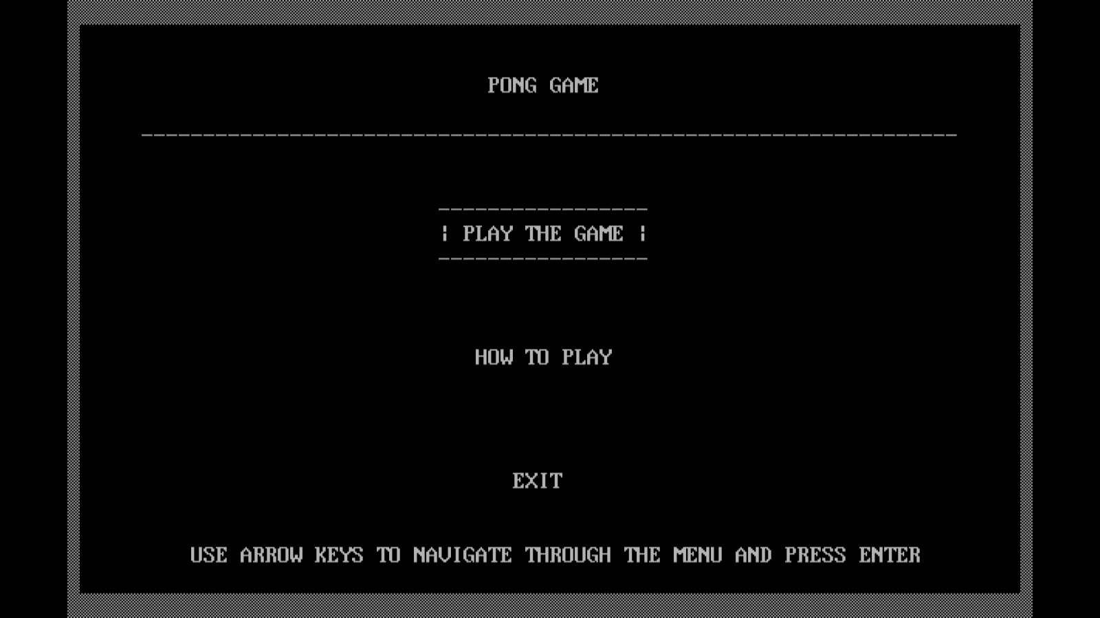 PONG GAME IN TURBO C++