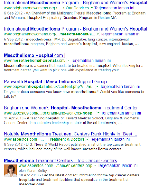 List Hospital mesothelioma