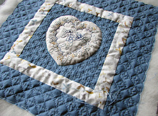 quilted embroidery piece