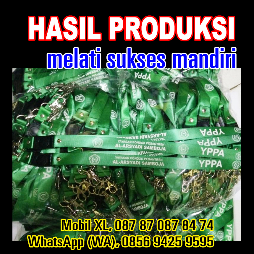 spanduk instant: melati sukses mandiri lanyard tali id card tali