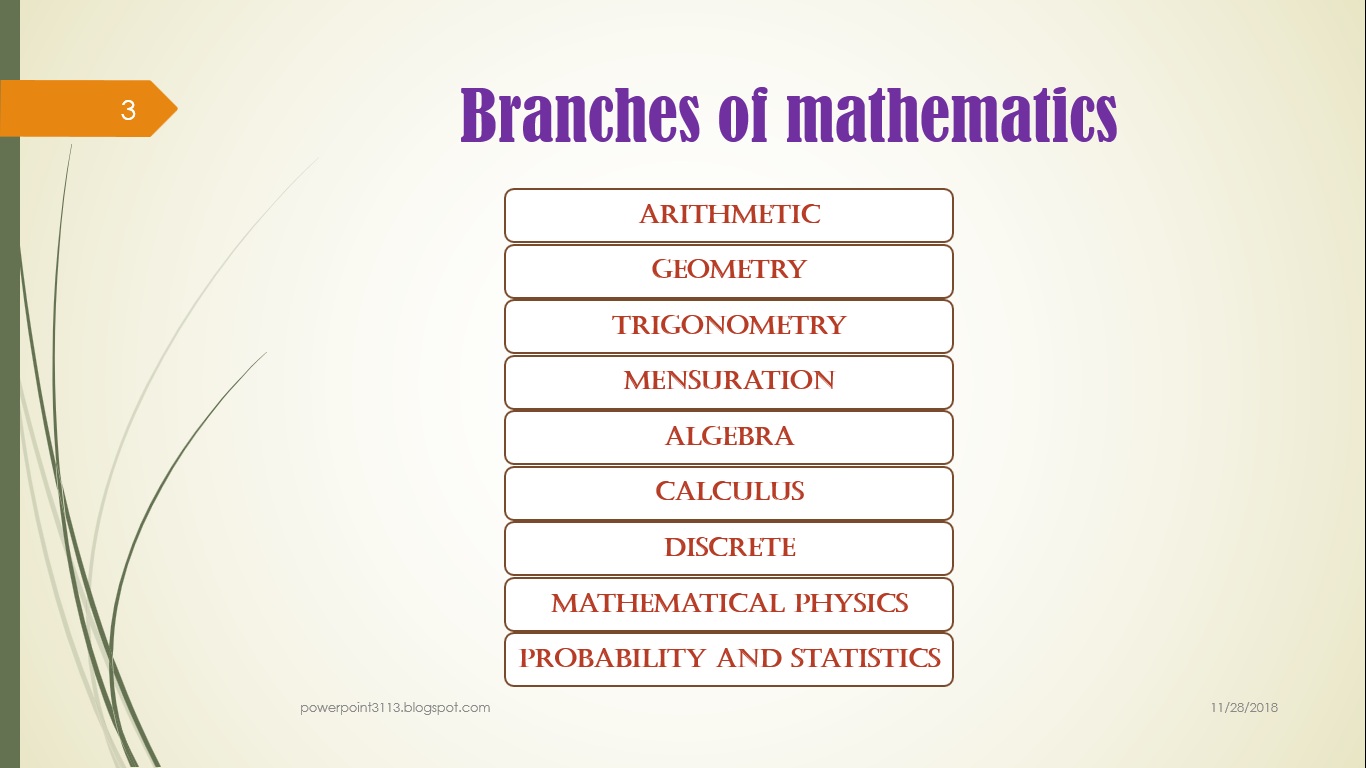 10 branches of mathematics and best project on branches of ppt on mathematician