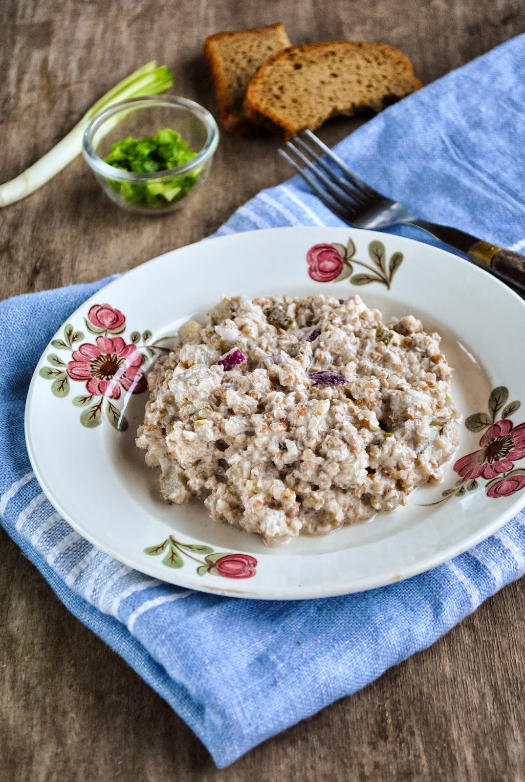 Super easy creamy buckwheat salad VeganSandra