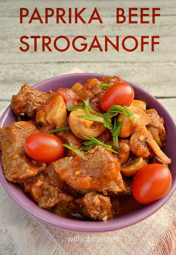 Spice up your usual Stroganoff and make this delicious Paprika Beef Stroganoff instead of the traditional Stroganoff tonight !