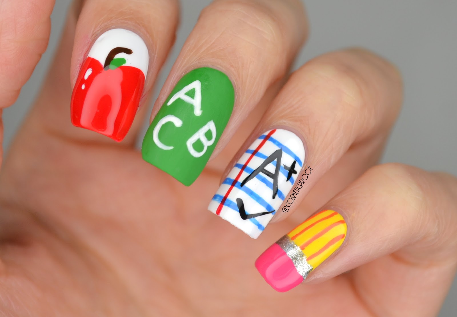 Back to School Nail Art for Long Nails - wide 4