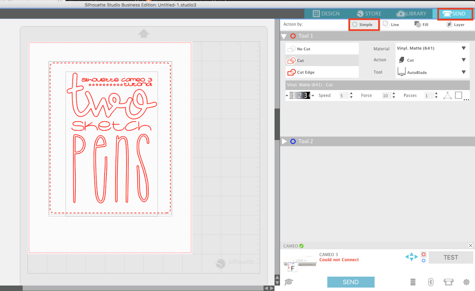 How to Use Two Sketch Pens in Silhouette CAMEO 3 Silhouette School