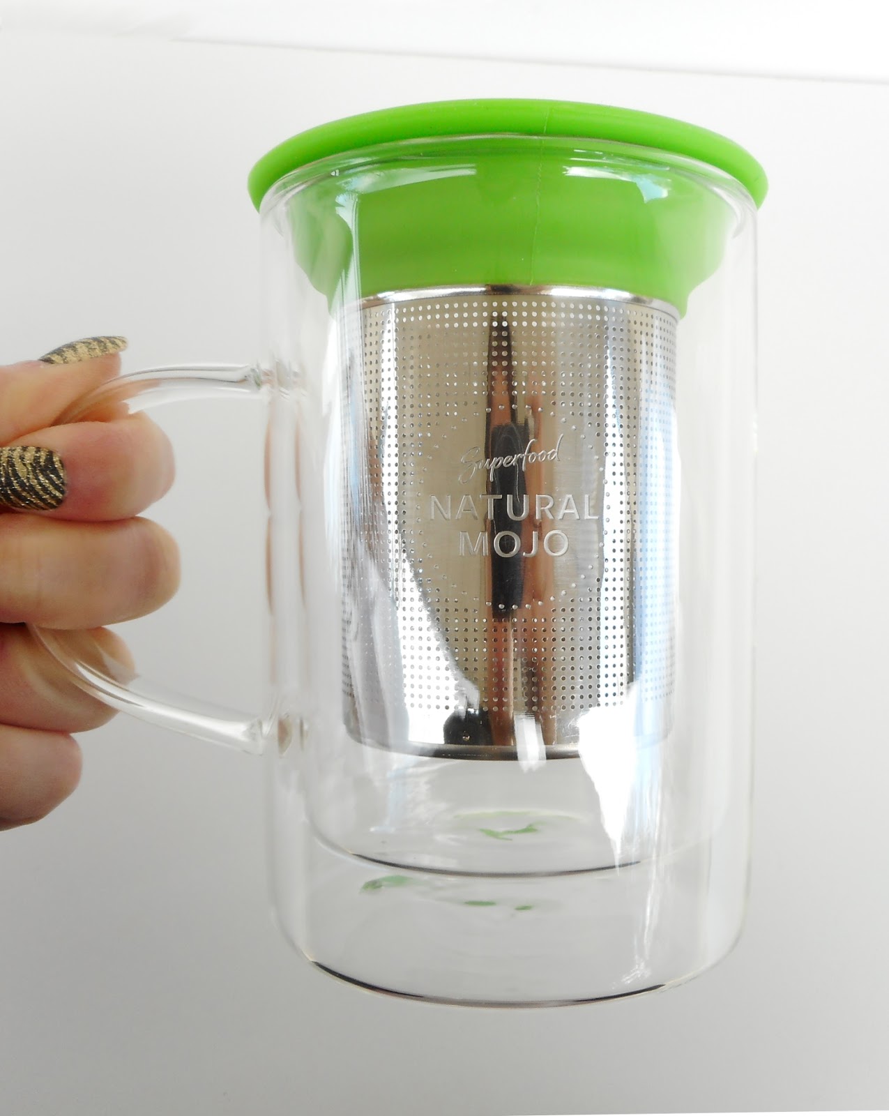 NATURAL MOJO Tea Glass infuser Review Photos Code Promo COSMELISTA