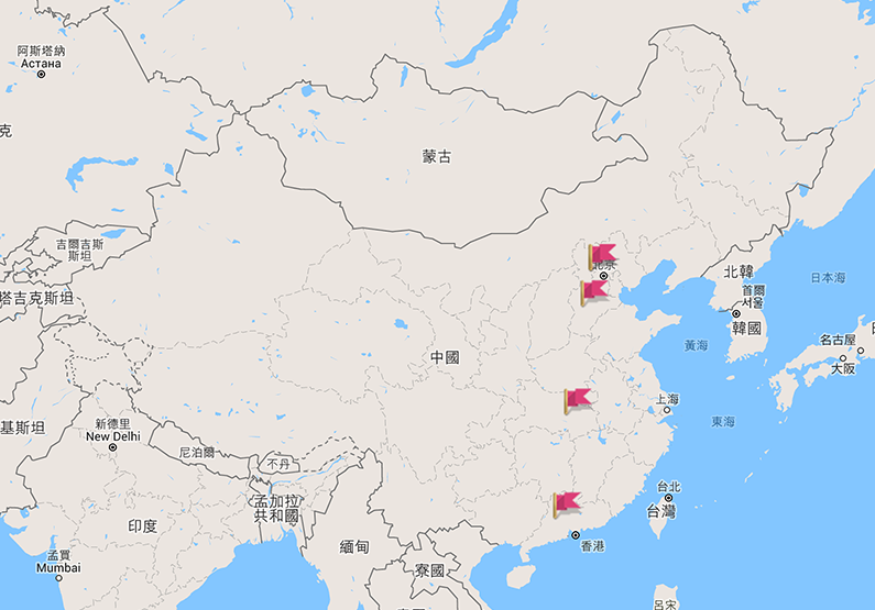 中國制服地圖